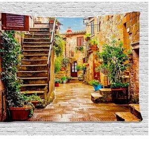 Italian countryside village tapestry